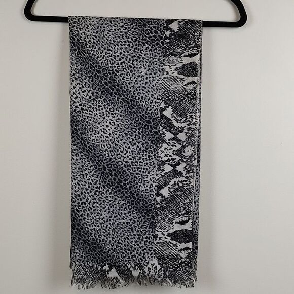 Pashma Silk and Cashmere Large Mixed Animal Print Wrap Scarf